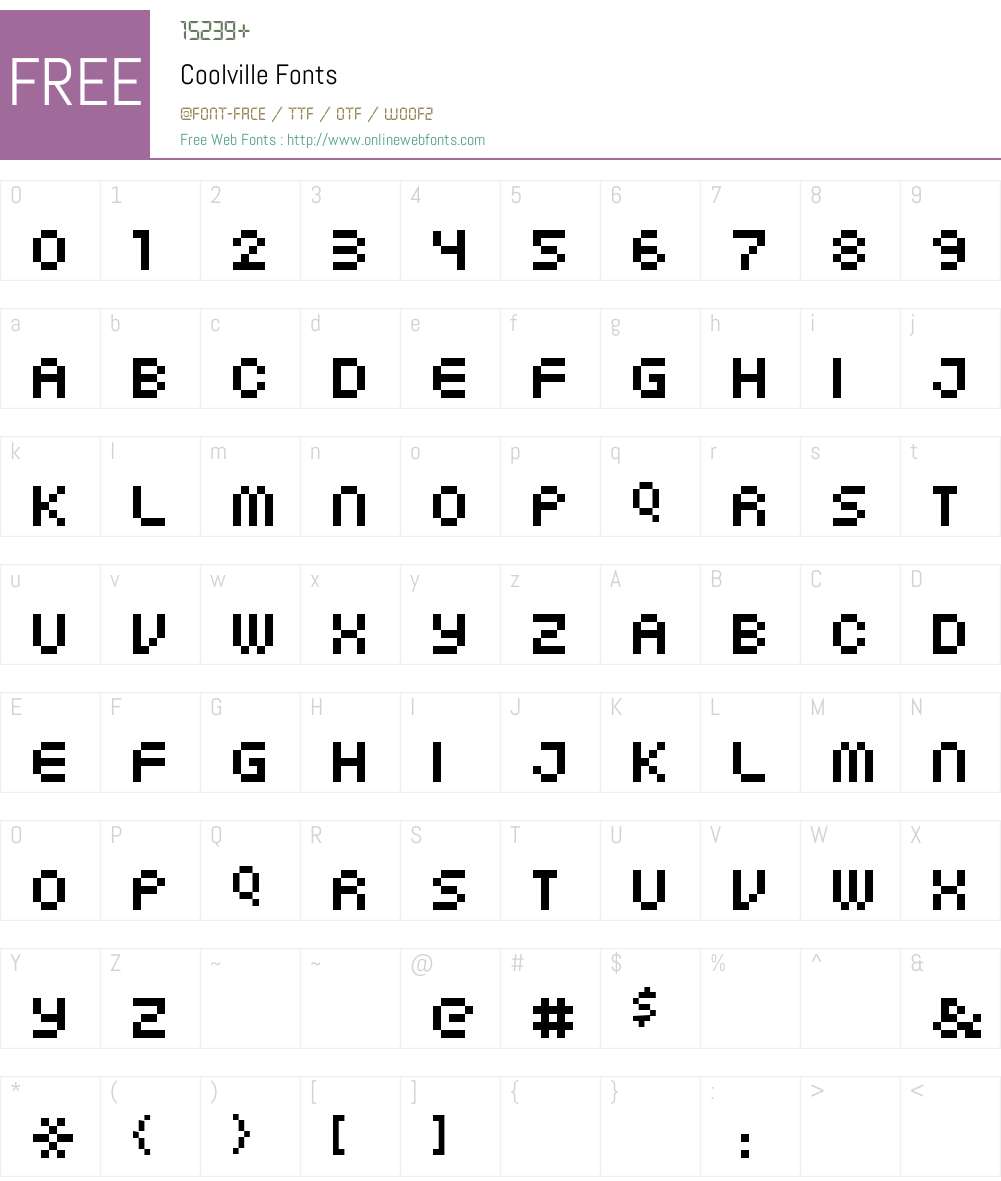 Coolville Font Screenshots