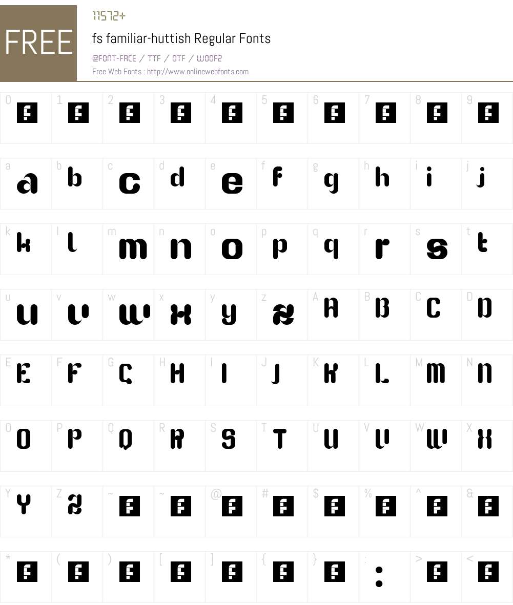 fs familiar-huttish Font Screenshots