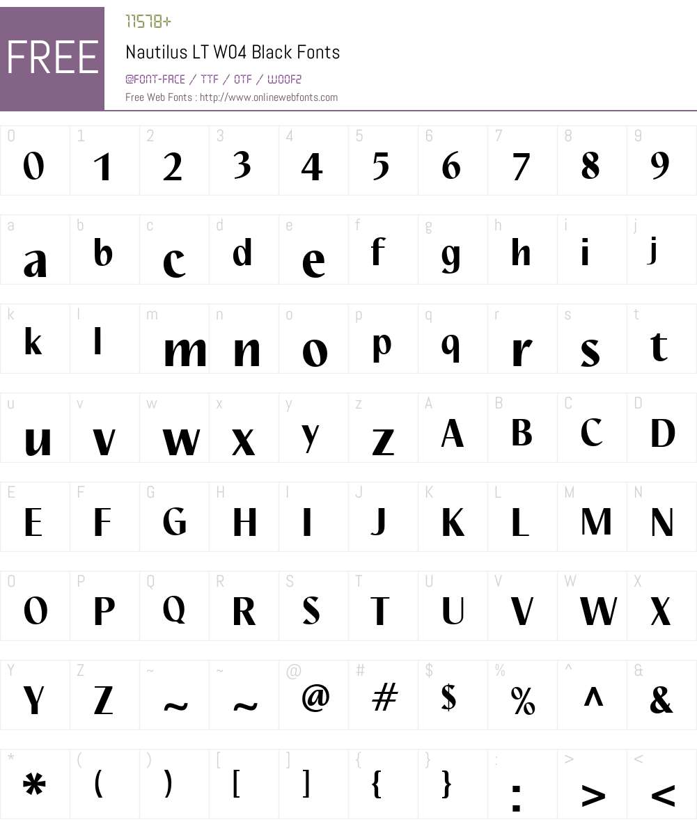 Linotype Nautilus Font Screenshots