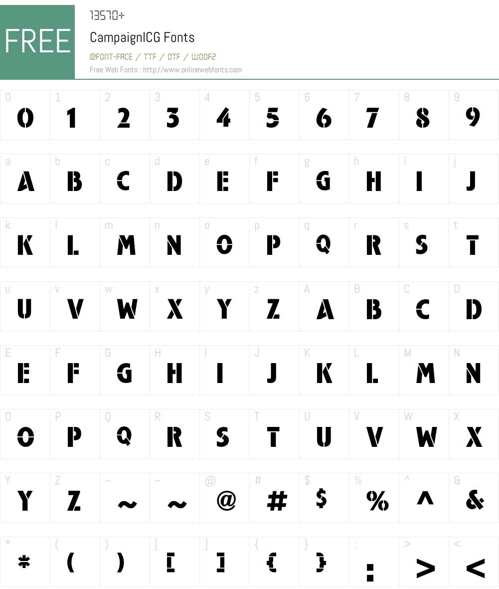 CampaignICG Font Screenshots