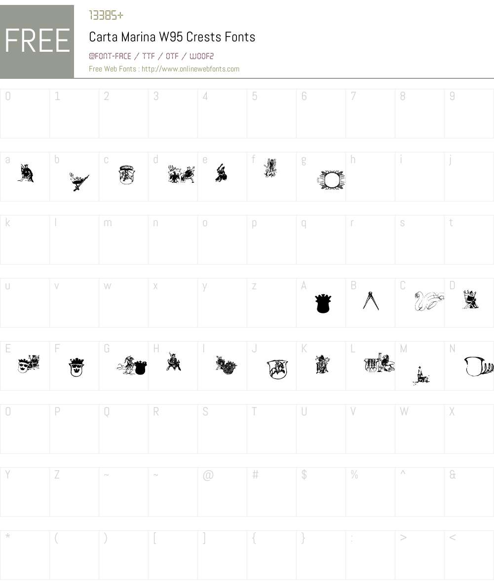 Carta Marina Crests Font Screenshots