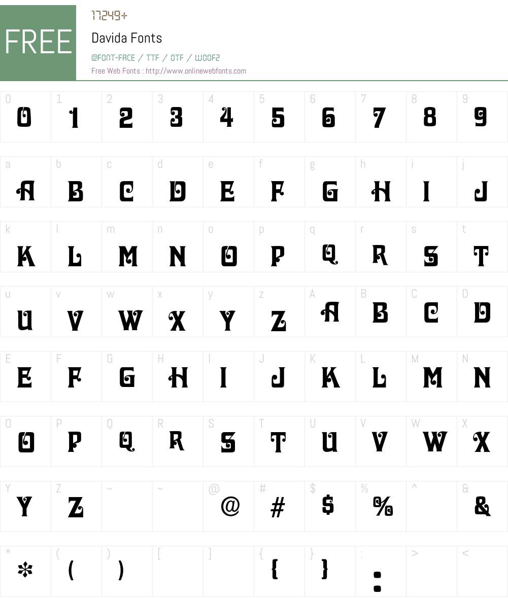 Davida Font Screenshots