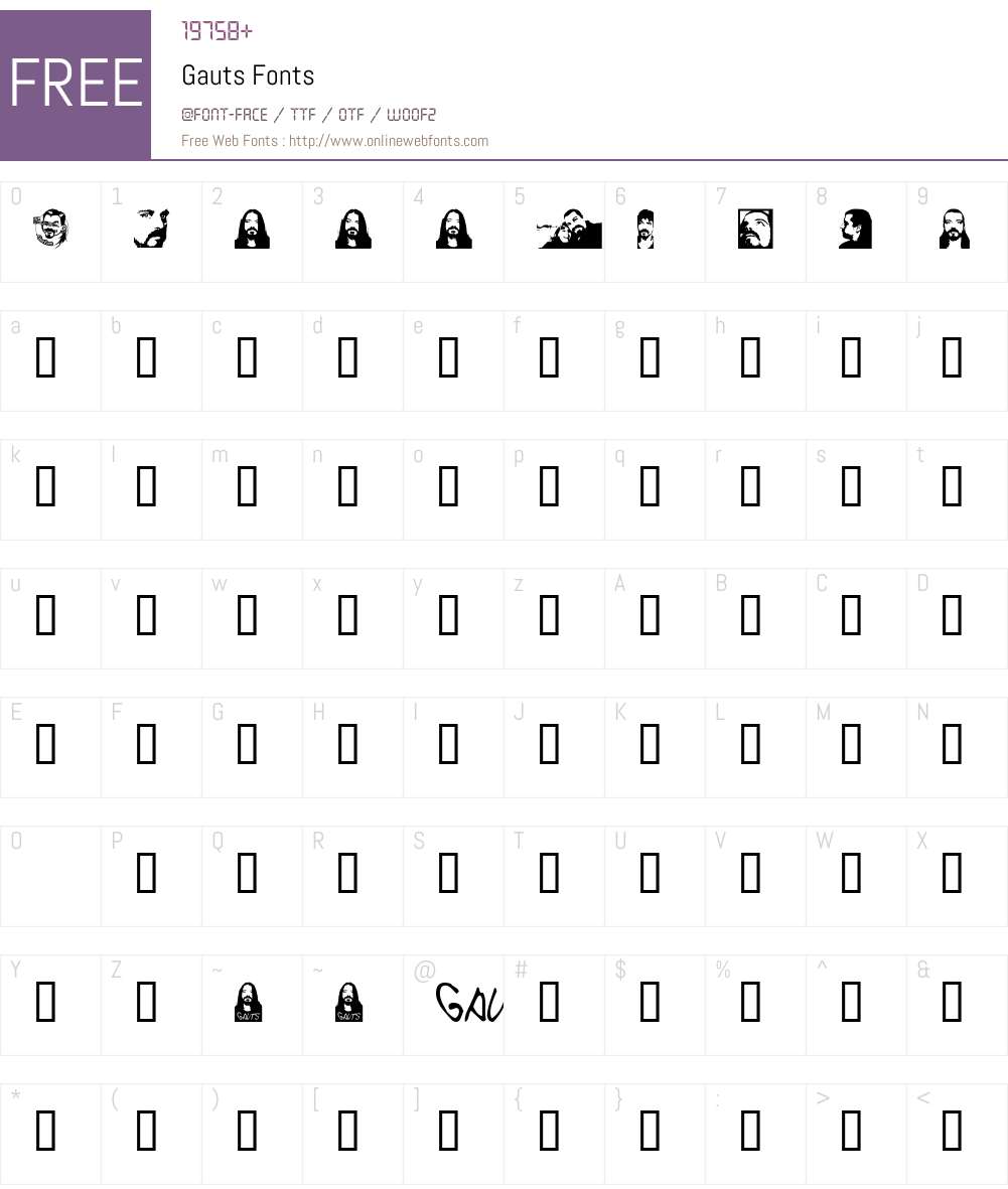 Gauts Font Screenshots