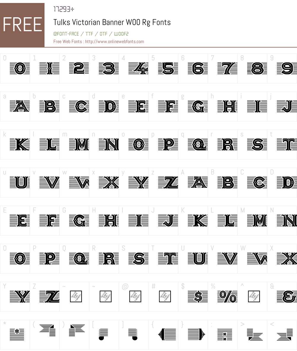 TulksVictorianBannerW00-Rg Font Screenshots