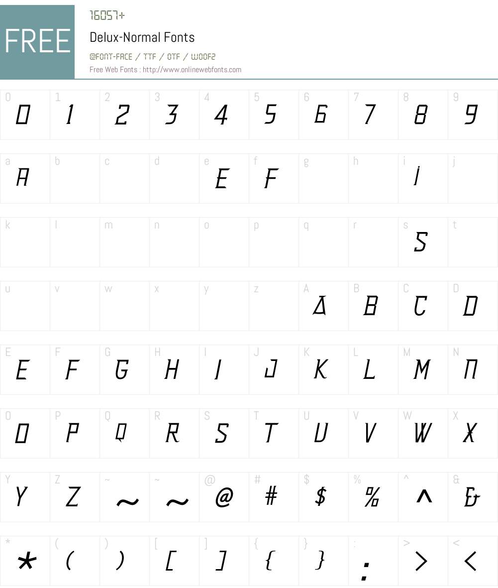 Delux Font Screenshots