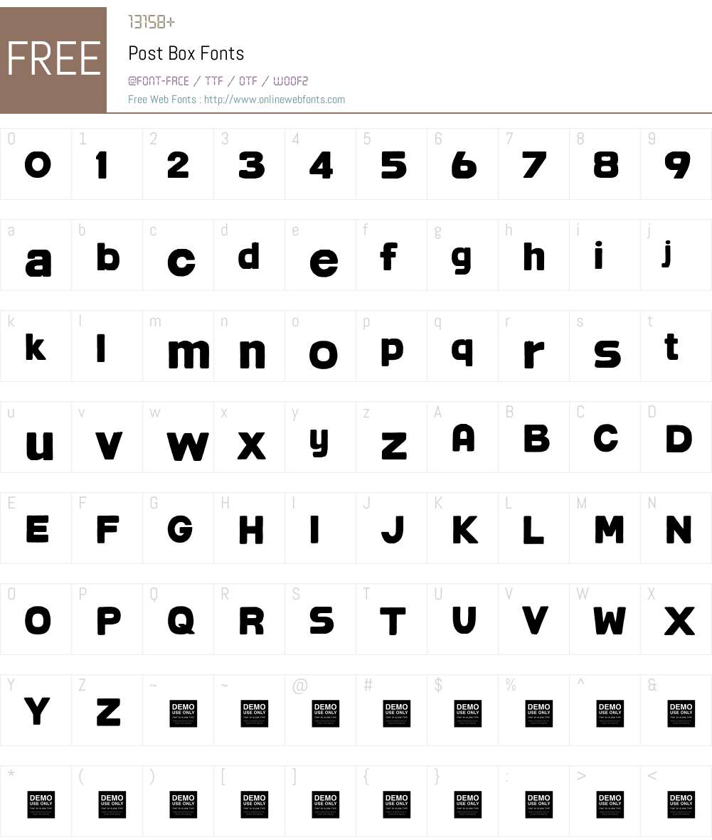Post Box 1.000 Fonts Free Download - OnlineWebFonts.COM