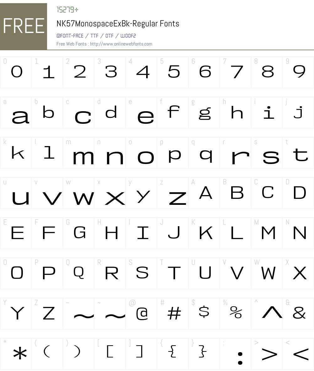 NK57 Monospace Font Screenshots