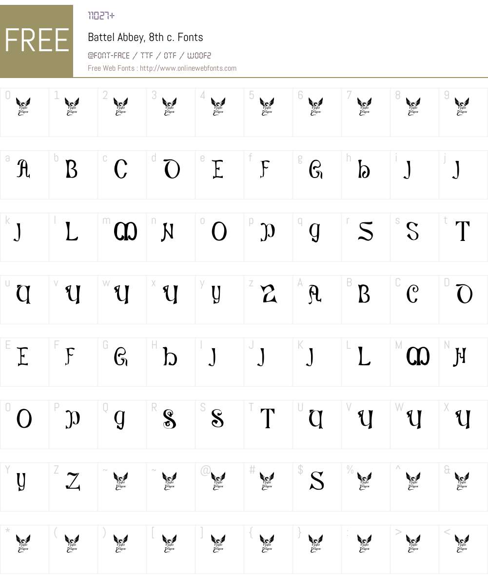 Battel Abbey, 8th c. Font Screenshots