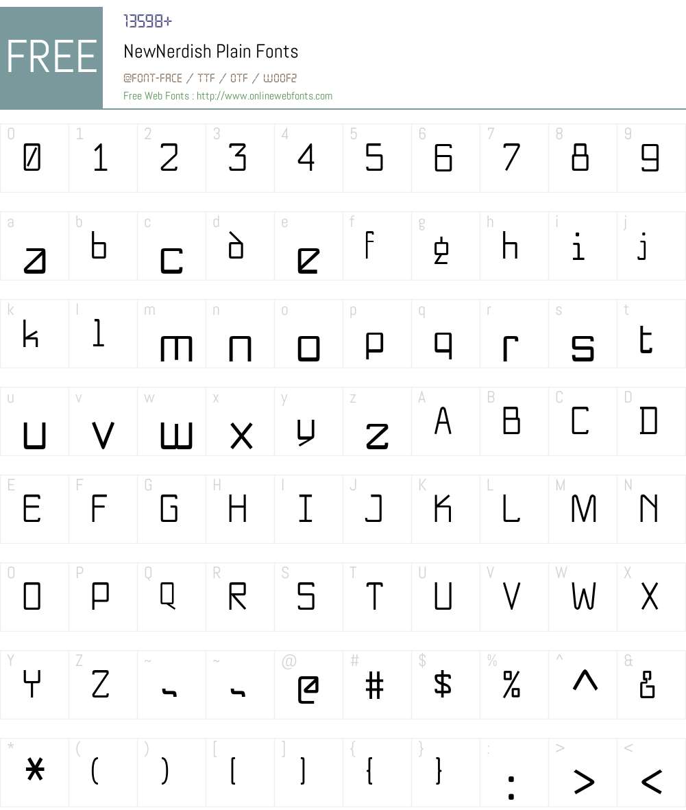 NewNerdish Font Screenshots