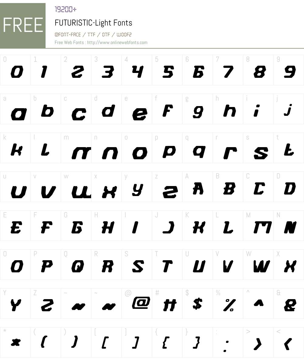 FUTURISTIC-Light Font Screenshots