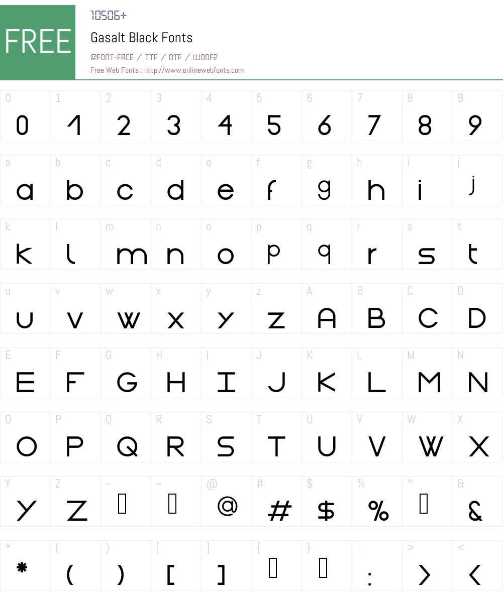 Gasalt Font Screenshots