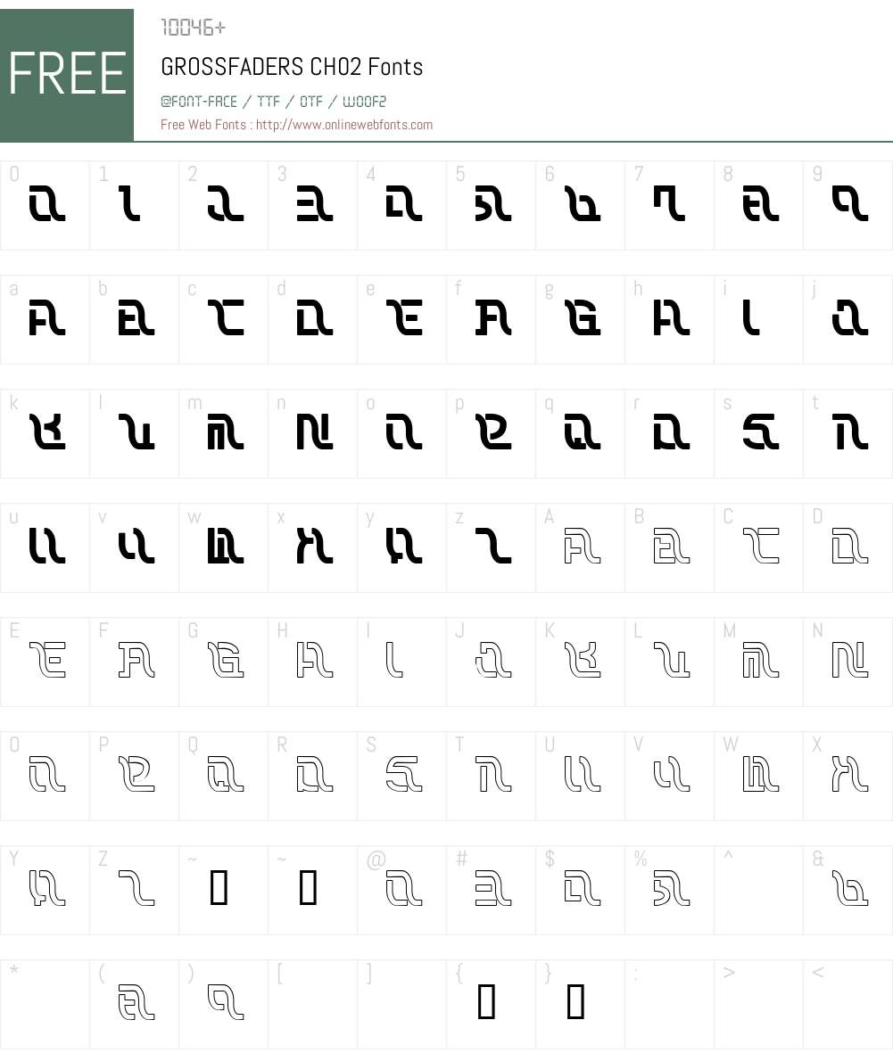 GROSSFADERS CH02 Font Screenshots