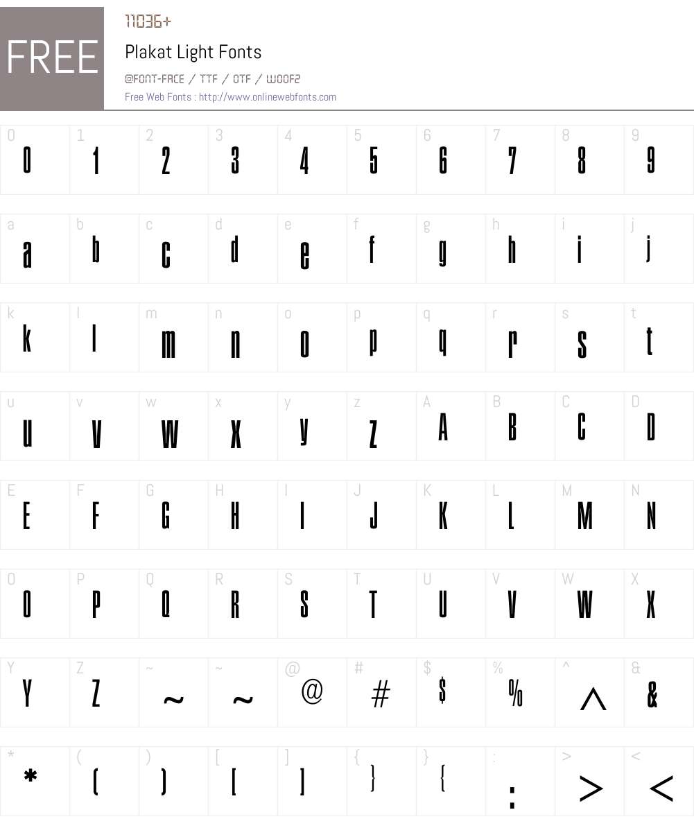 Plakat Font Screenshots