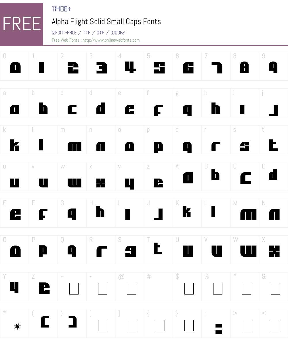 Alpha Flight Solid Small Caps Font Screenshots