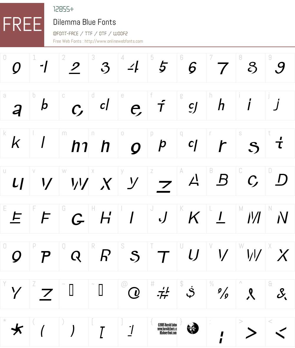 Dilemma Blue Font Screenshots