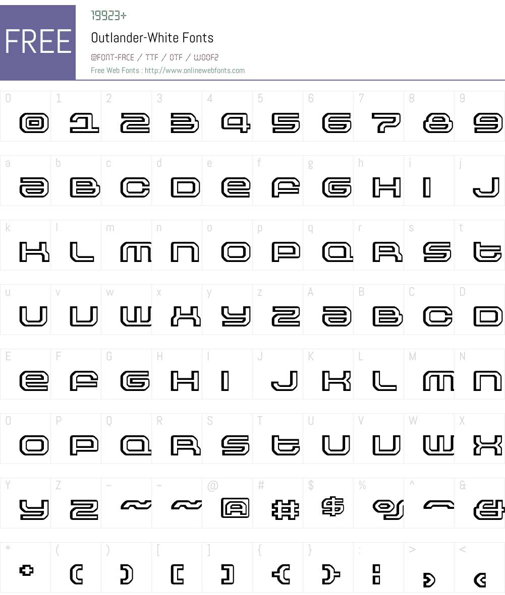 Outlander Font Screenshots