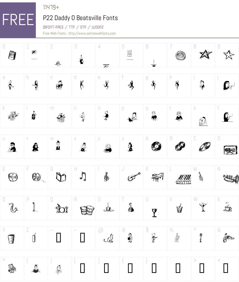 P22 Daddy O Font Screenshots