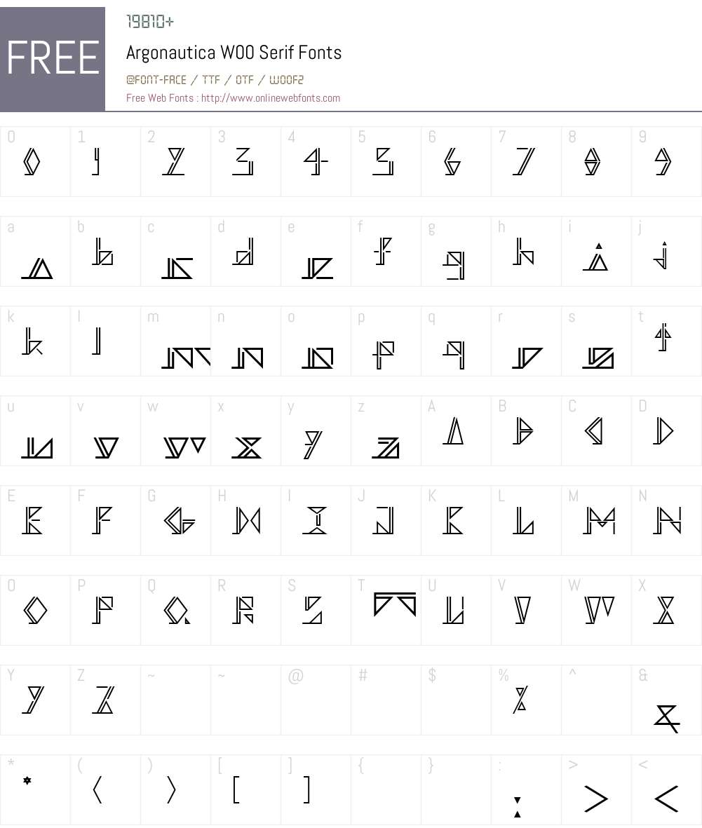 ArgonauticaW00-Serif Font Screenshots