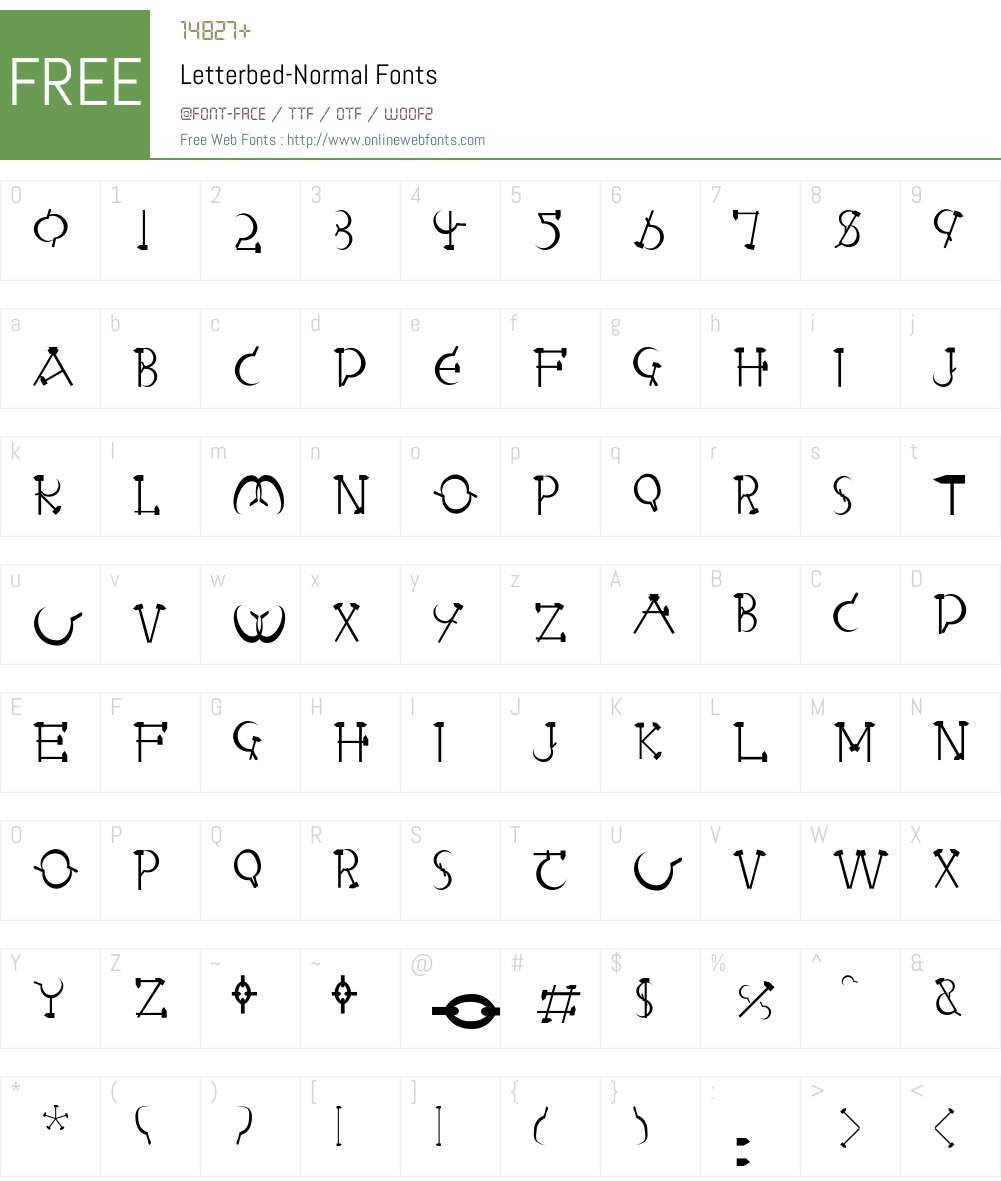 Letterbed-Normal Font Screenshots
