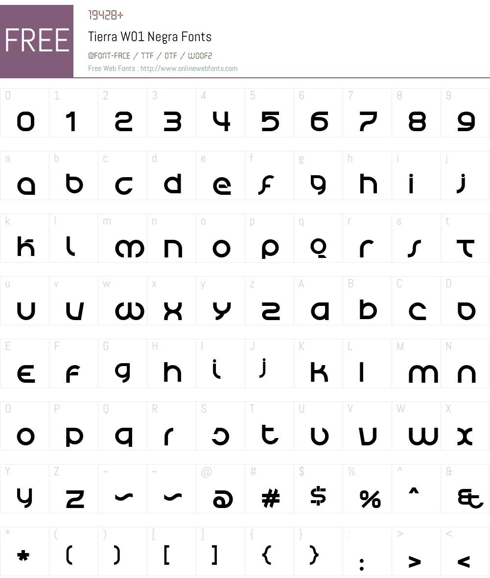 TierraW01-Negra Font Screenshots