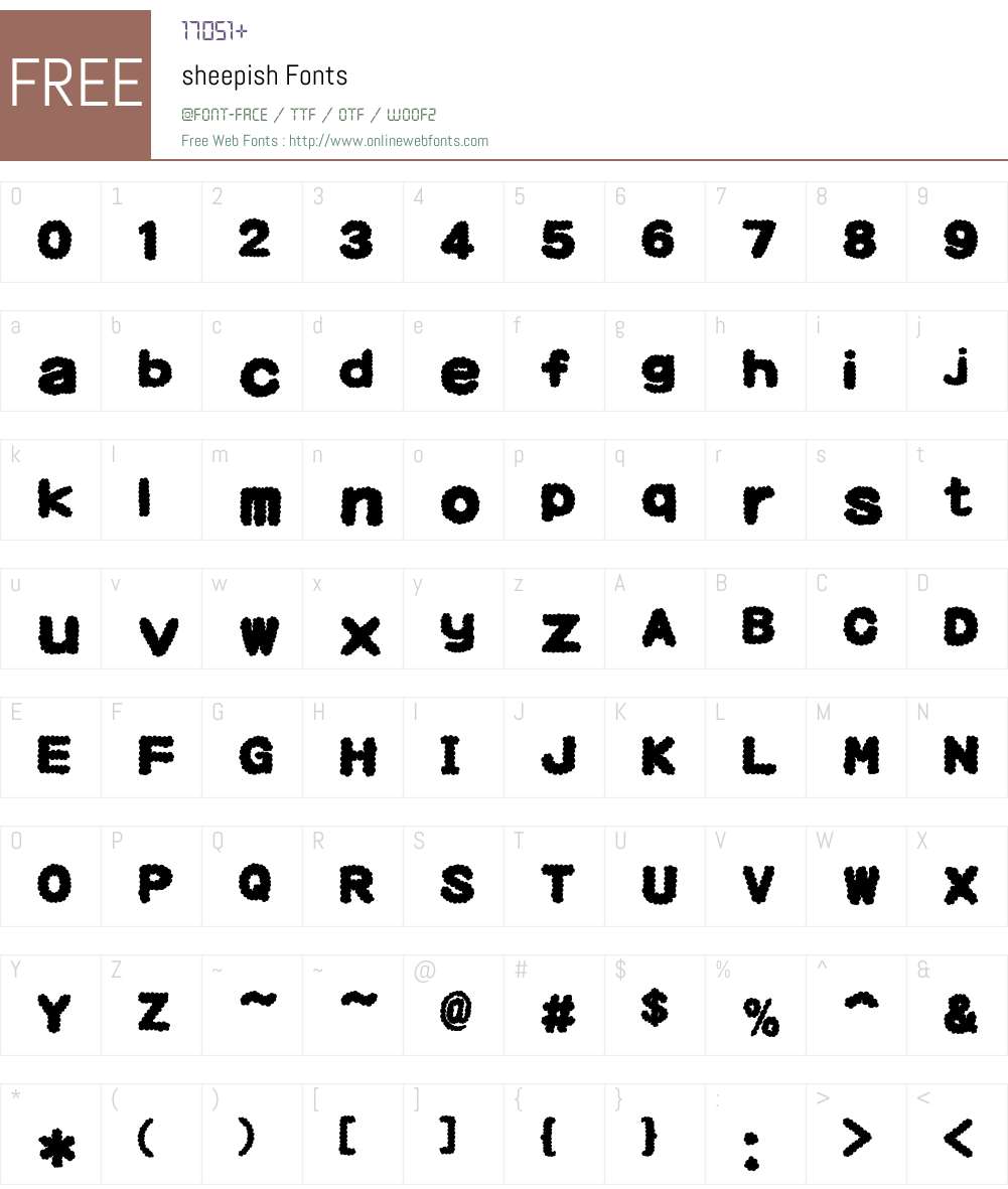 sheepish Font Screenshots