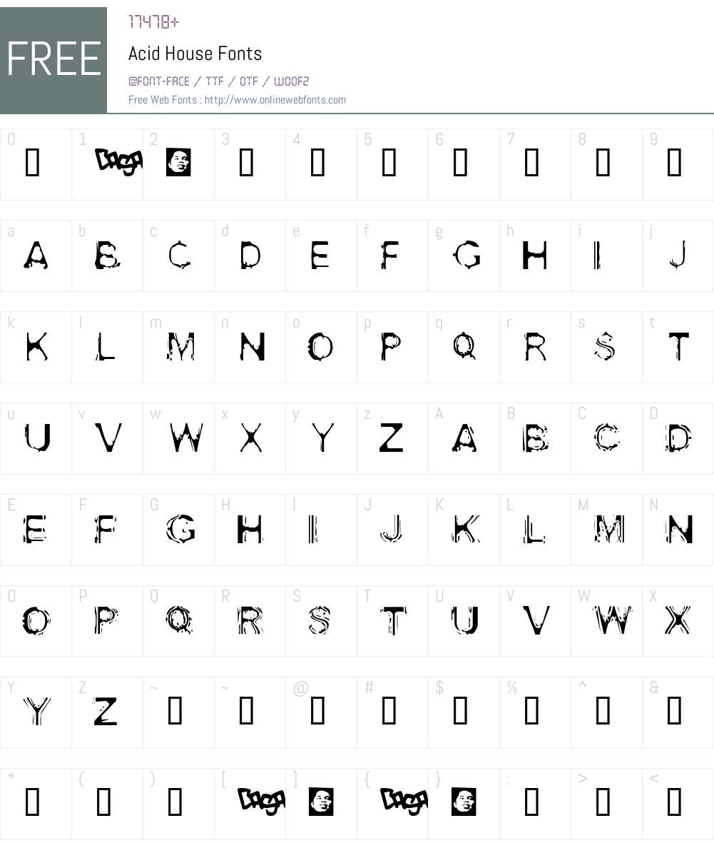 Acid House Font Screenshots