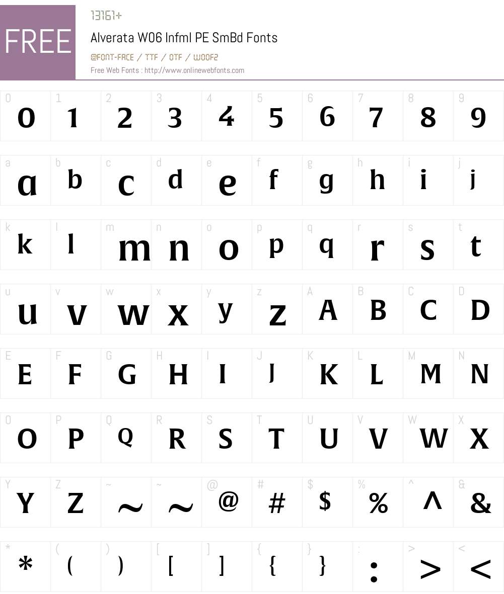Alverata Font Screenshots