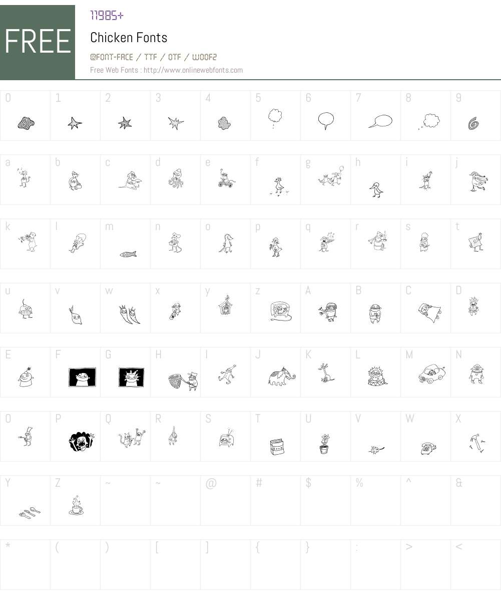 Chicken Font Screenshots