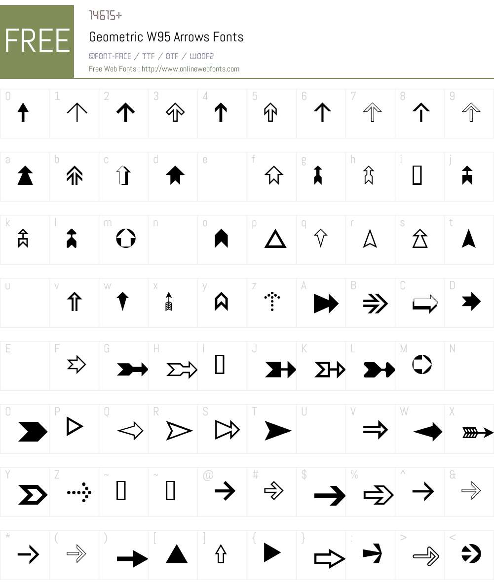 Geometric Font Screenshots