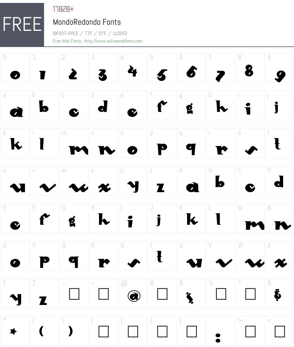 MondoRedondo Font Screenshots