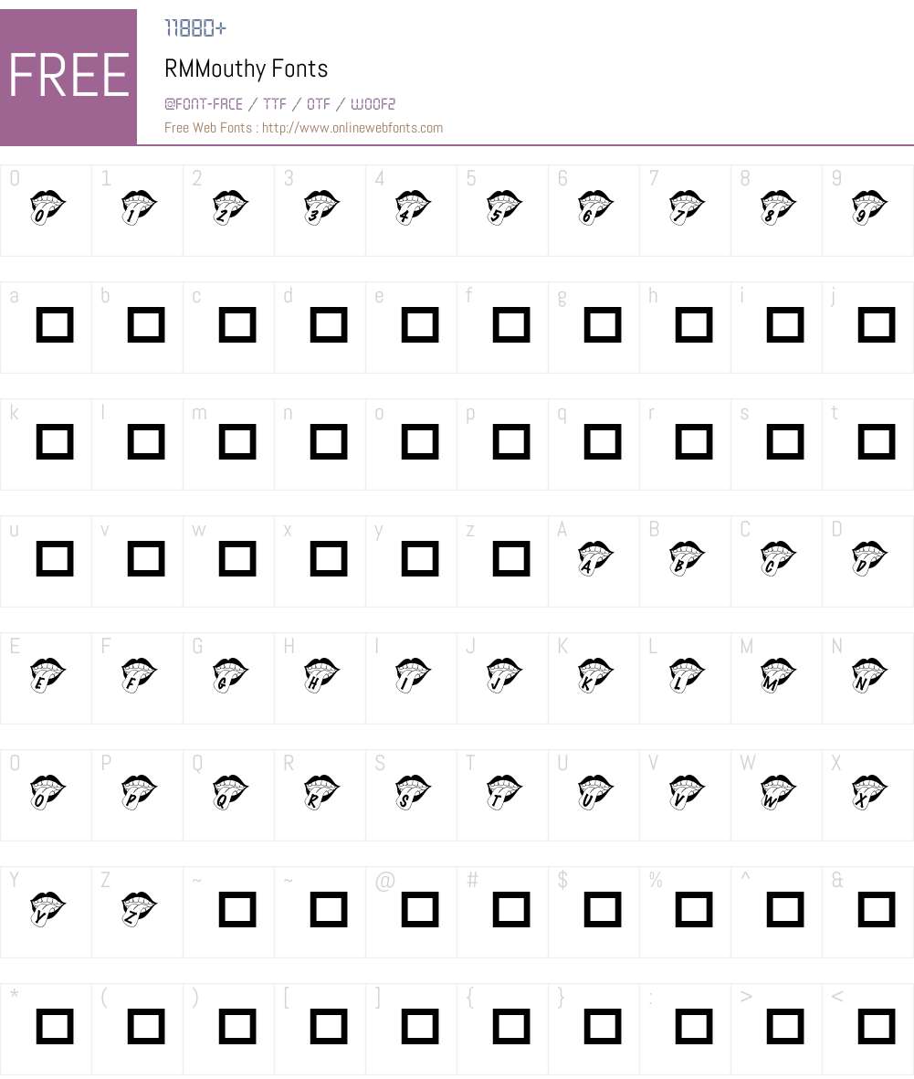 RMMouthy Font Screenshots