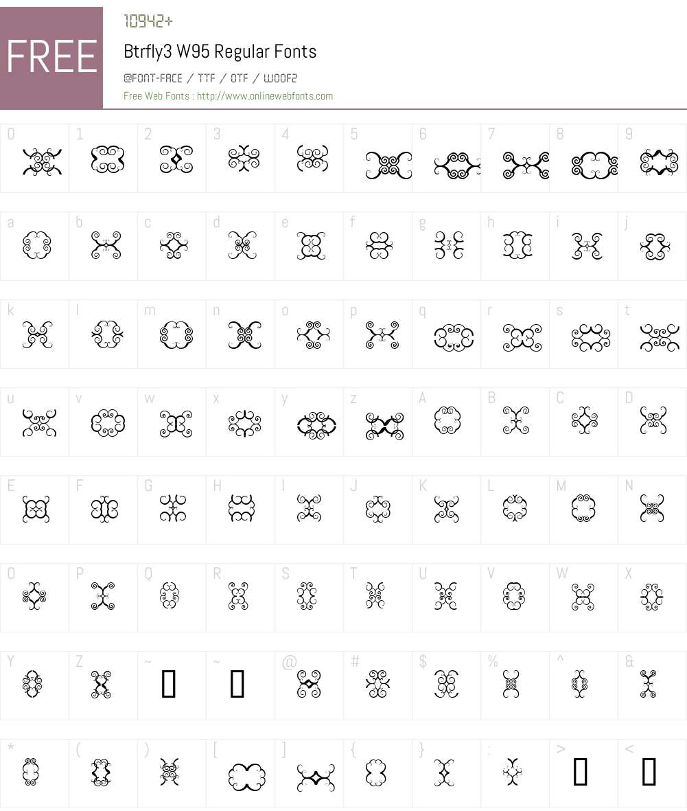 Btrfly3 Font Screenshots