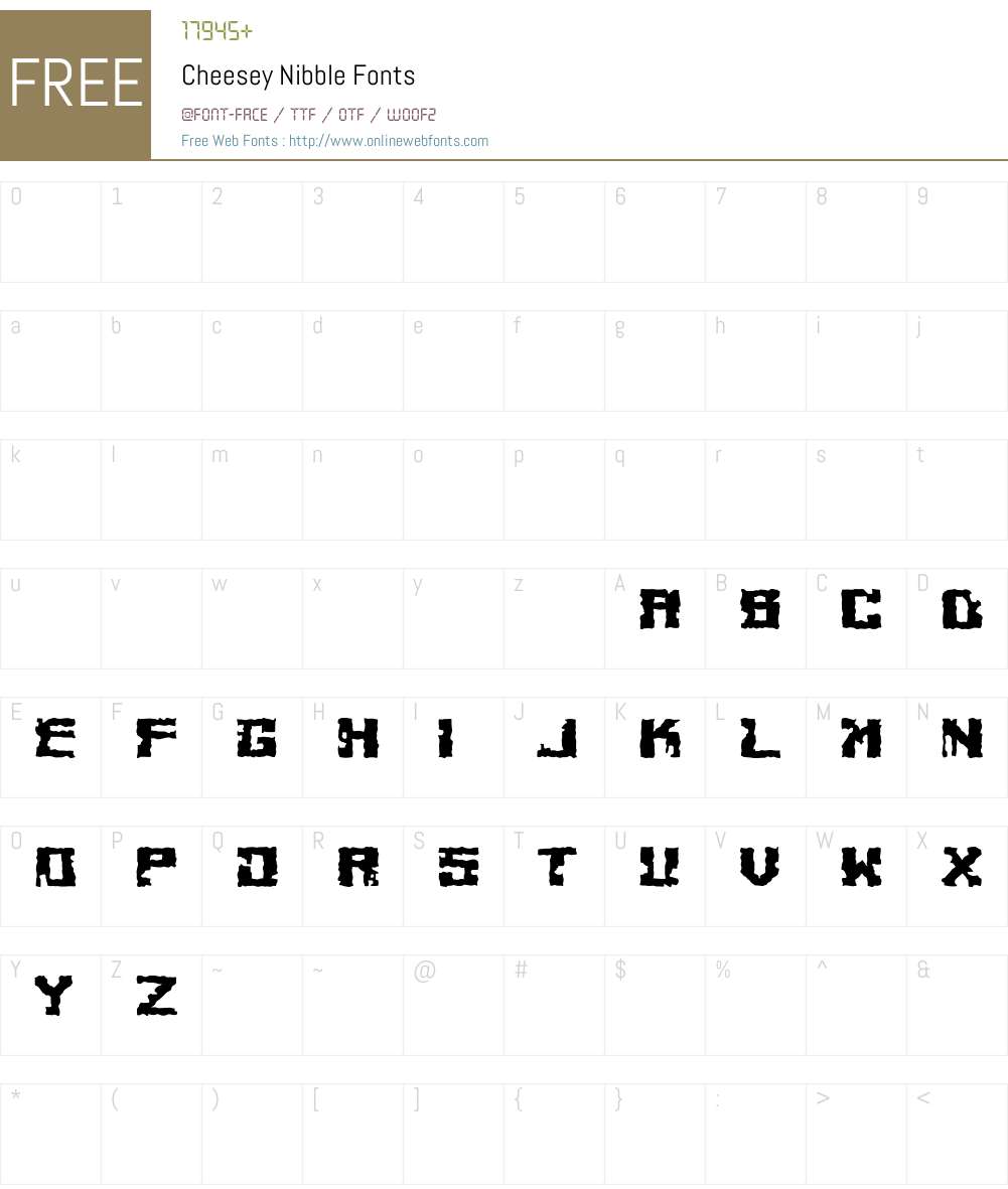 Cheesey Font Screenshots