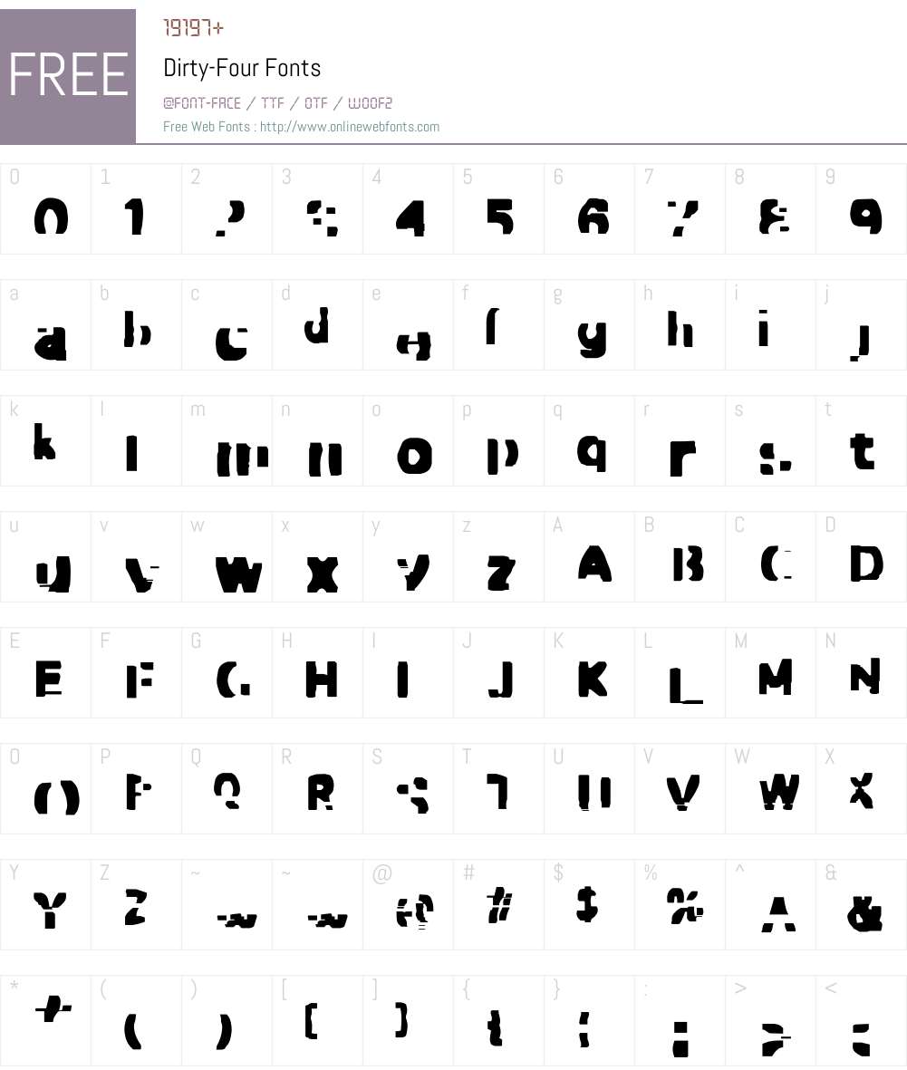 Dirty Font Screenshots