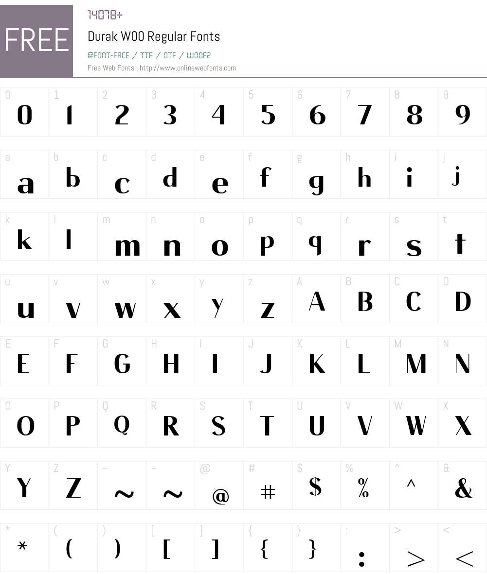 Durak Font Screenshots