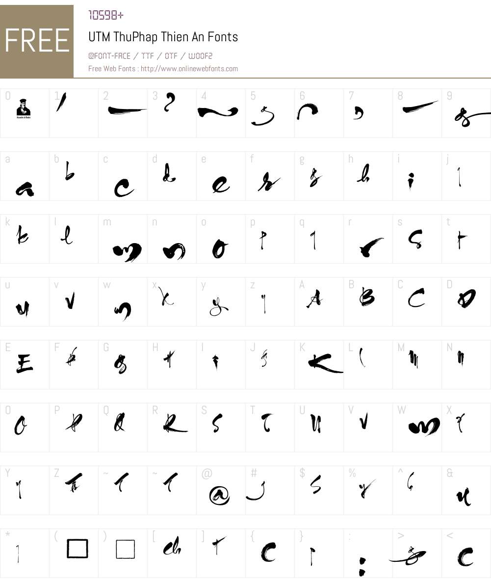 UTM ThuPhap Thien An Font Screenshots