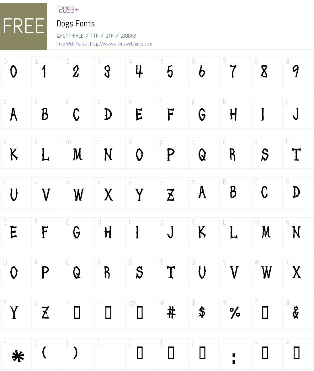 Dogs Font Screenshots