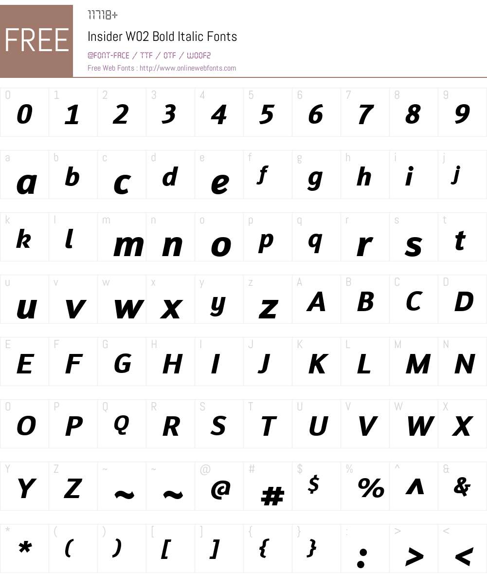 Insider Font Screenshots