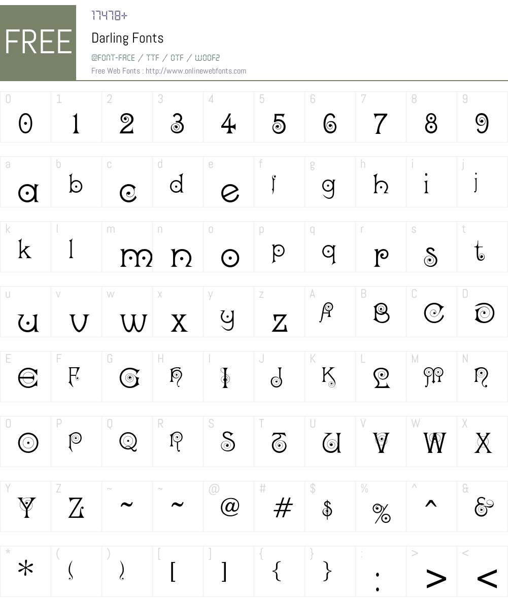 Darling Font Screenshots