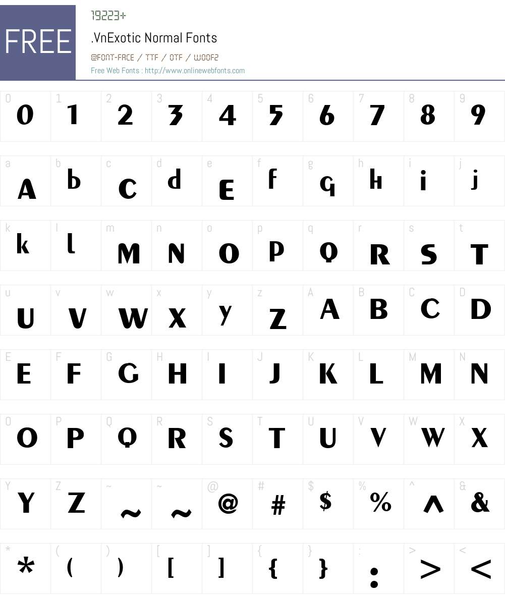 .VnExotic Font Screenshots