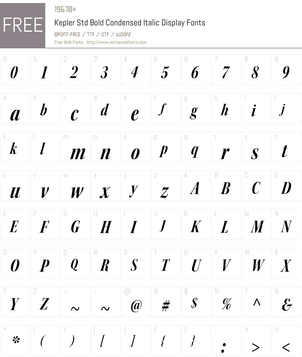 Kepler Std Font Screenshots