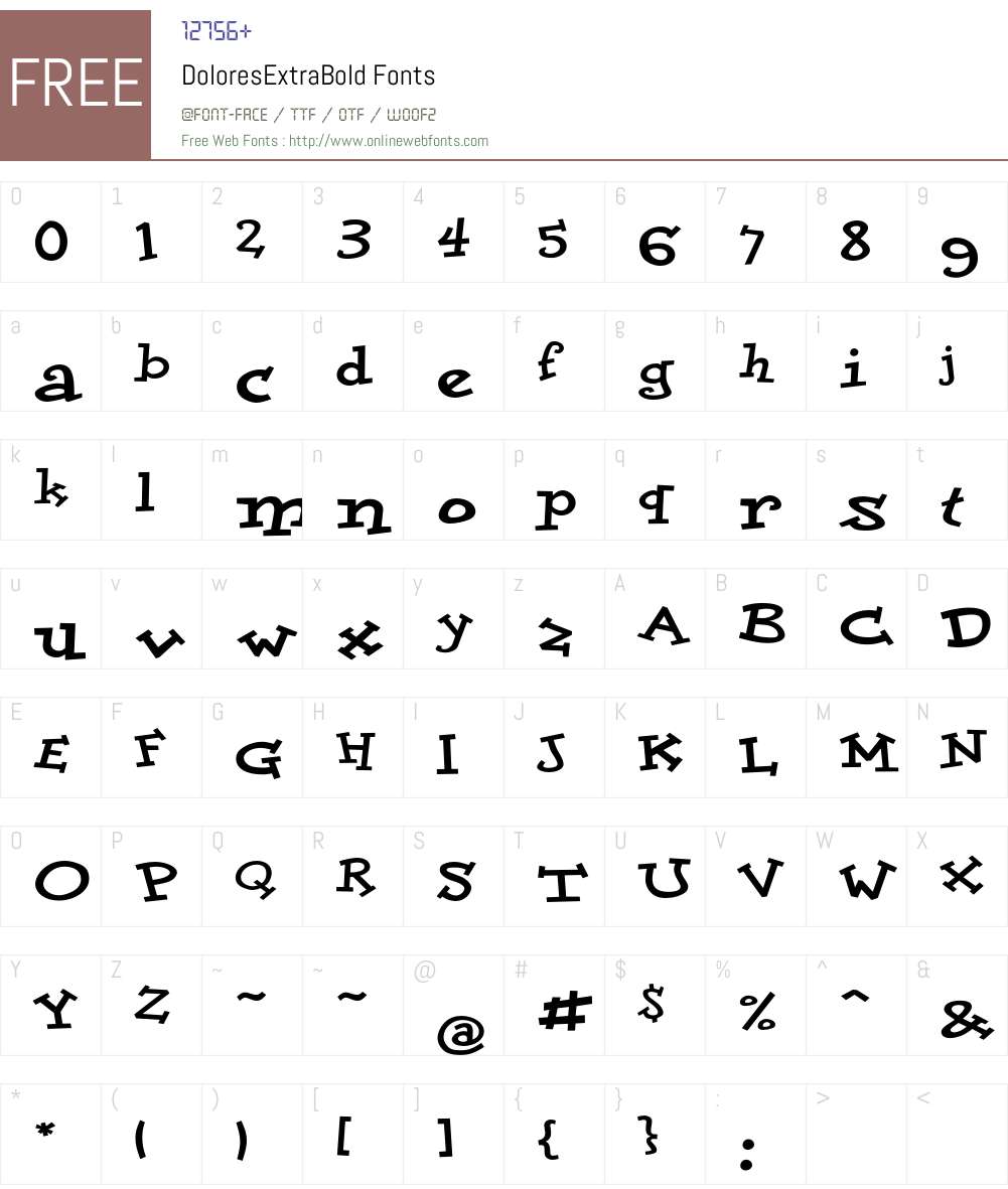 DoloresExtraBold Font Screenshots