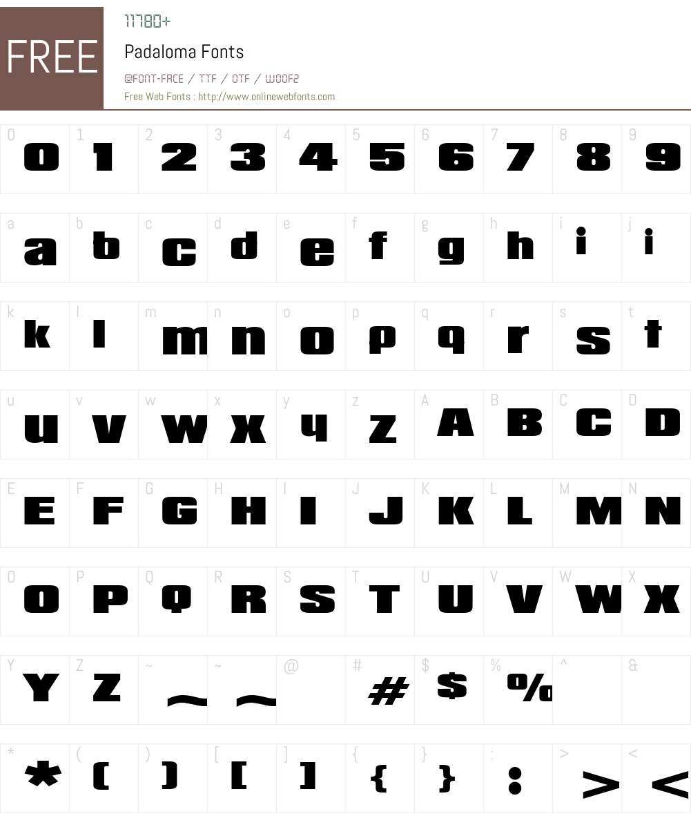 Padaloma Font Screenshots