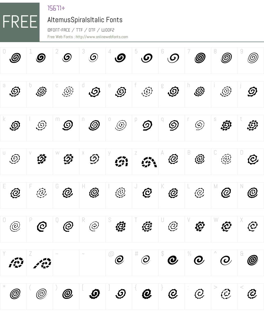 Altemus Font Screenshots
