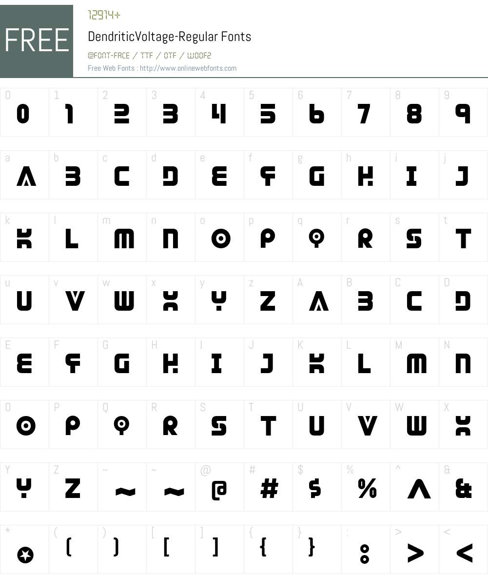 Dendritic Voltage Font Screenshots
