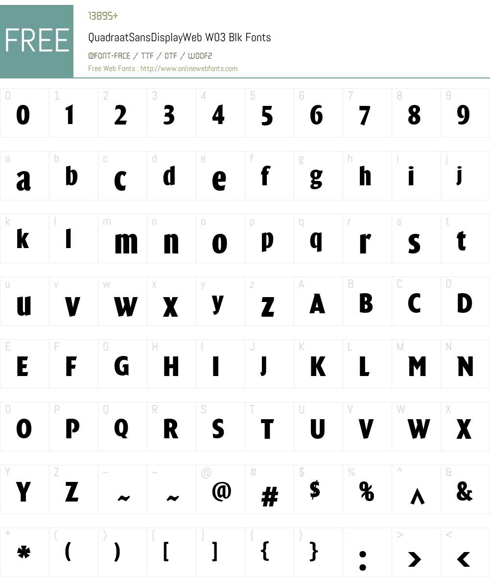 FF Quadraat Sans Display Font Screenshots