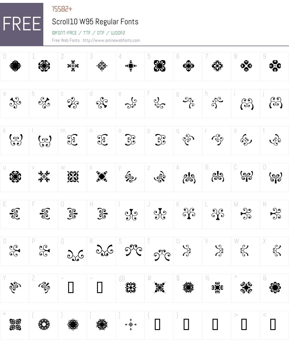 Scroll10 Font Screenshots