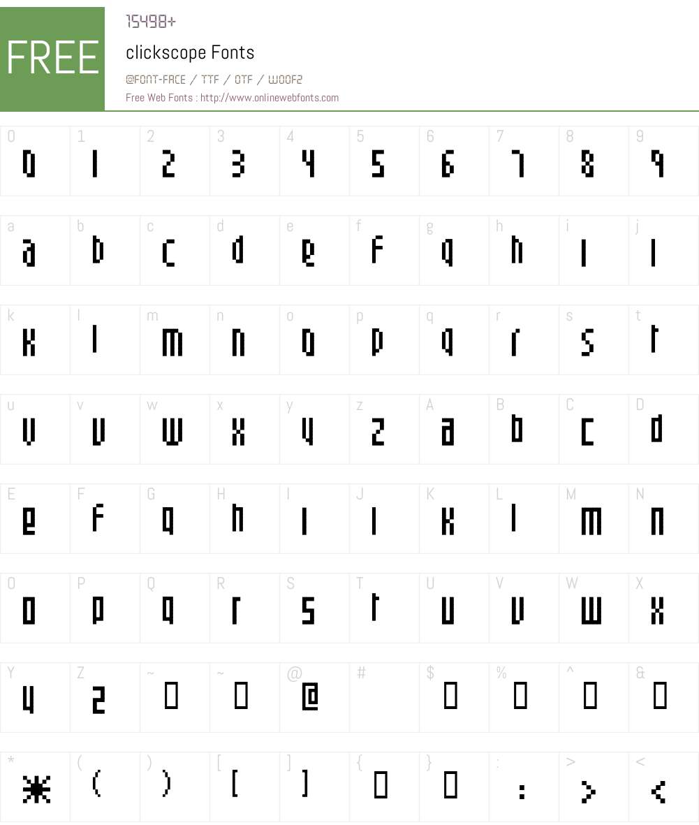 clickscope Font Screenshots