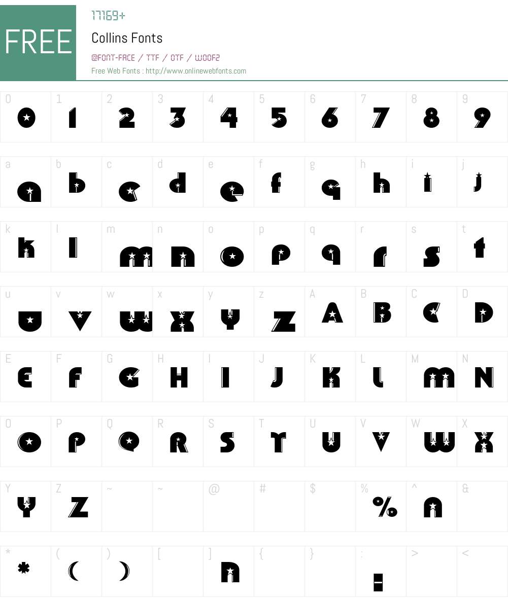 Collins Font Screenshots