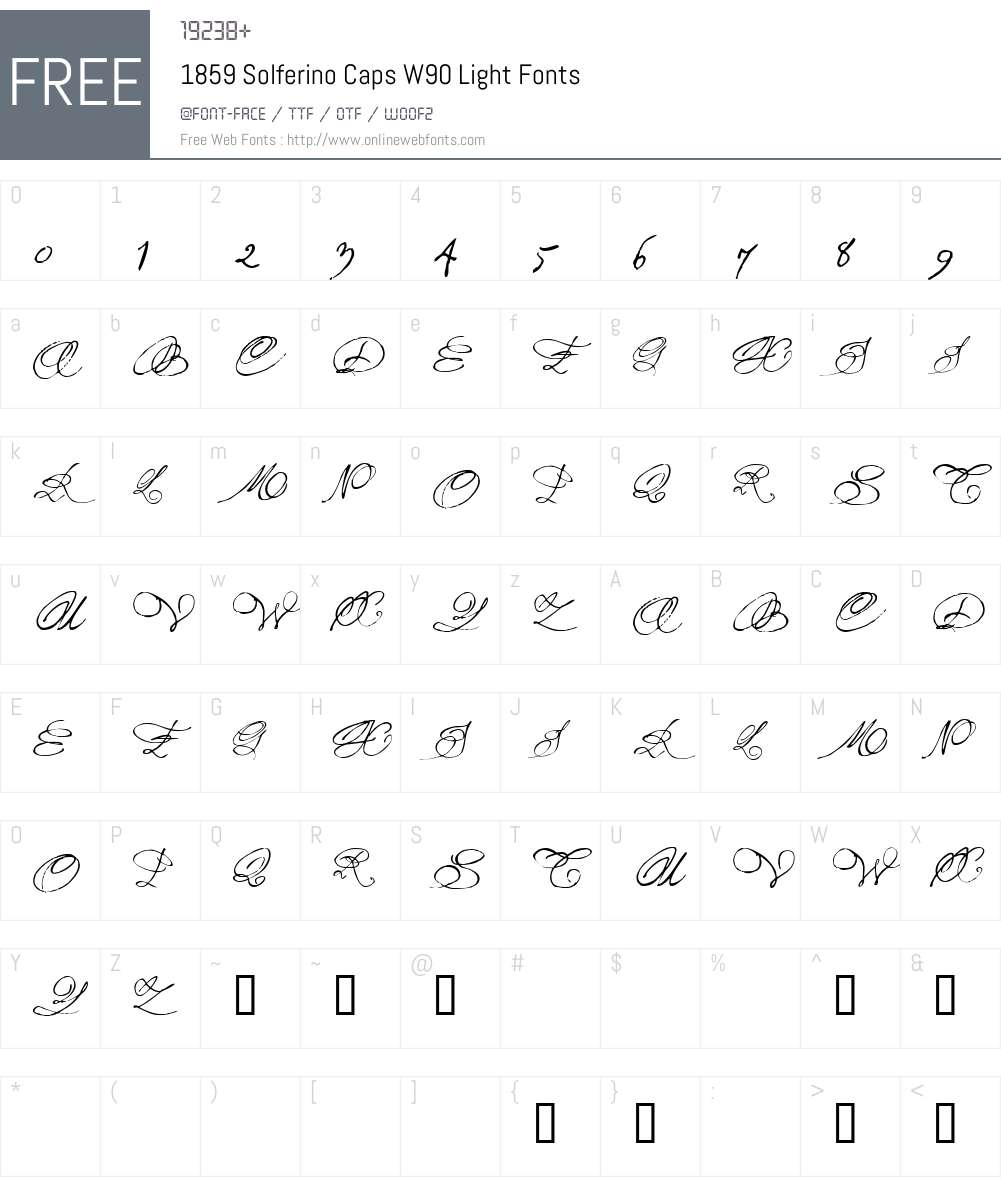1859 Solferino Caps Font Screenshots